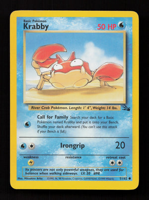 Krabby 51/62 - Common - Fossil