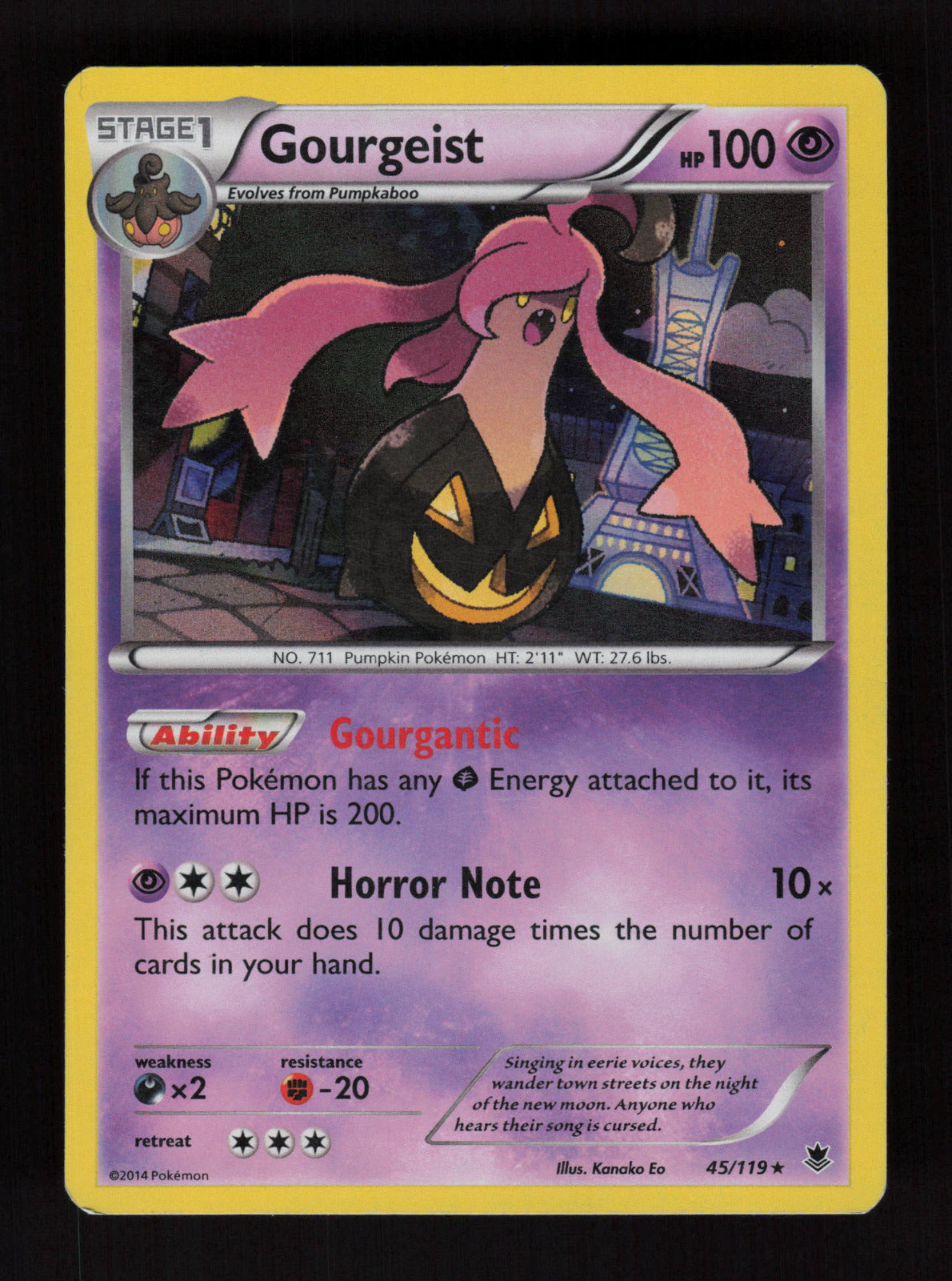 Gourgeist 45/119 - Holo Rare - XY - Phantom Forces