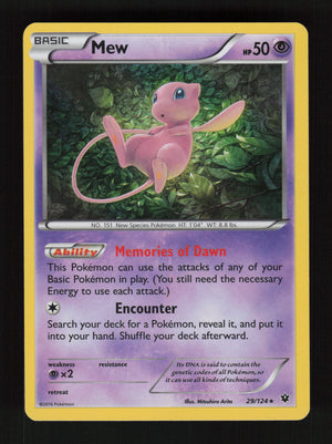 Mew 29/124 - Holo Rare - XY - Fates Collide