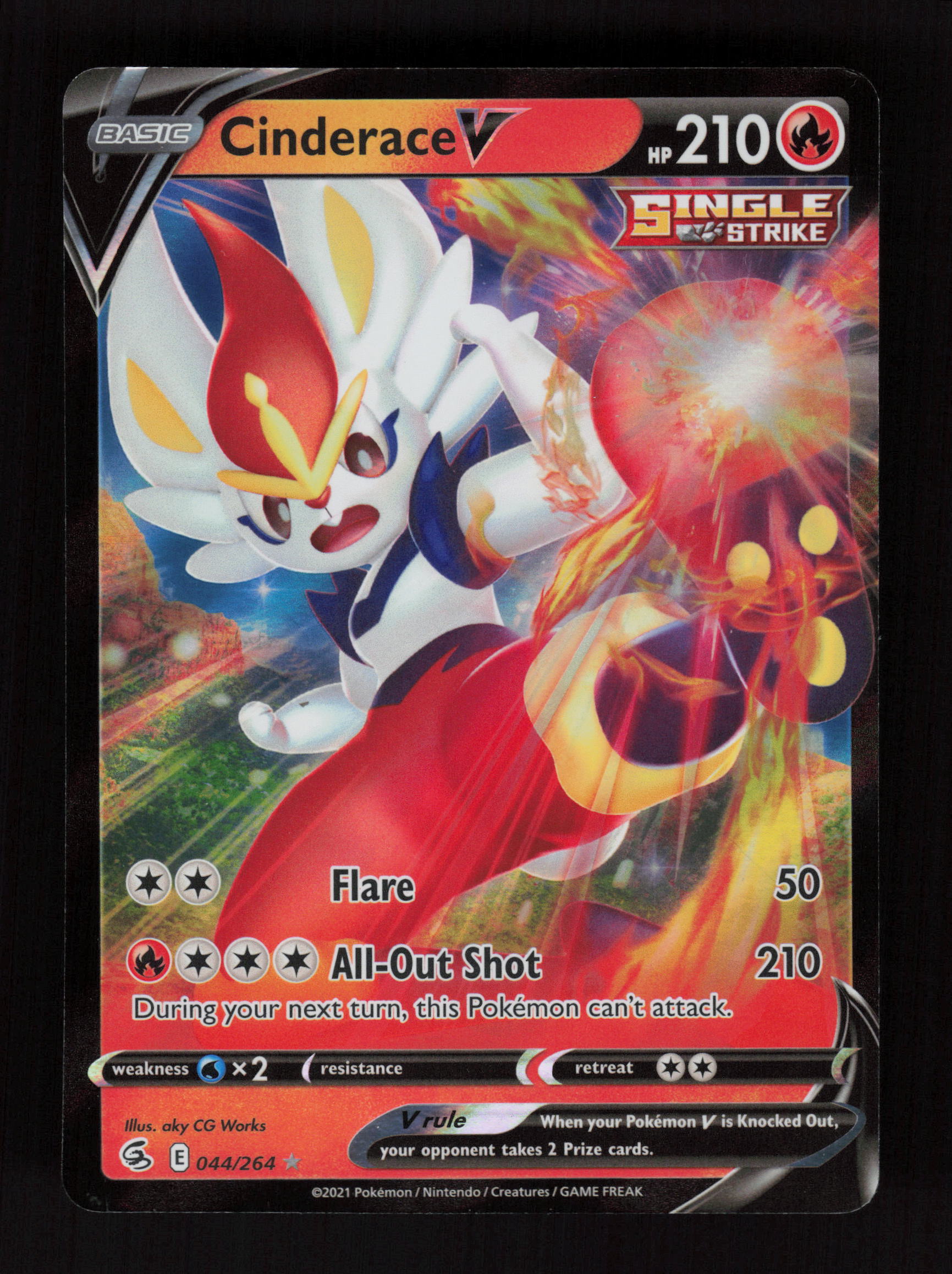 Cinderace V 044/264 - Ultra Rare - SWSH08: Fusion Strike 