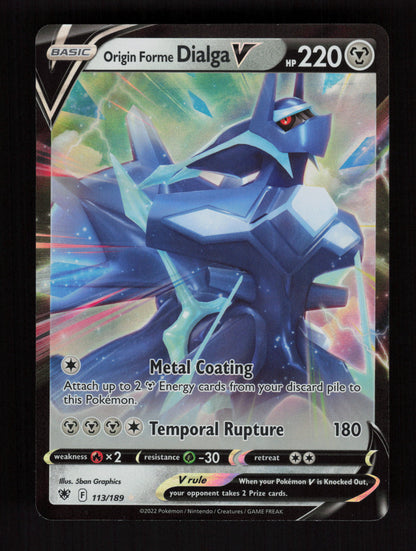 Origin Forme Dialga V 113/189 - Ultra Rare - SWSH10: Astral Radiance 