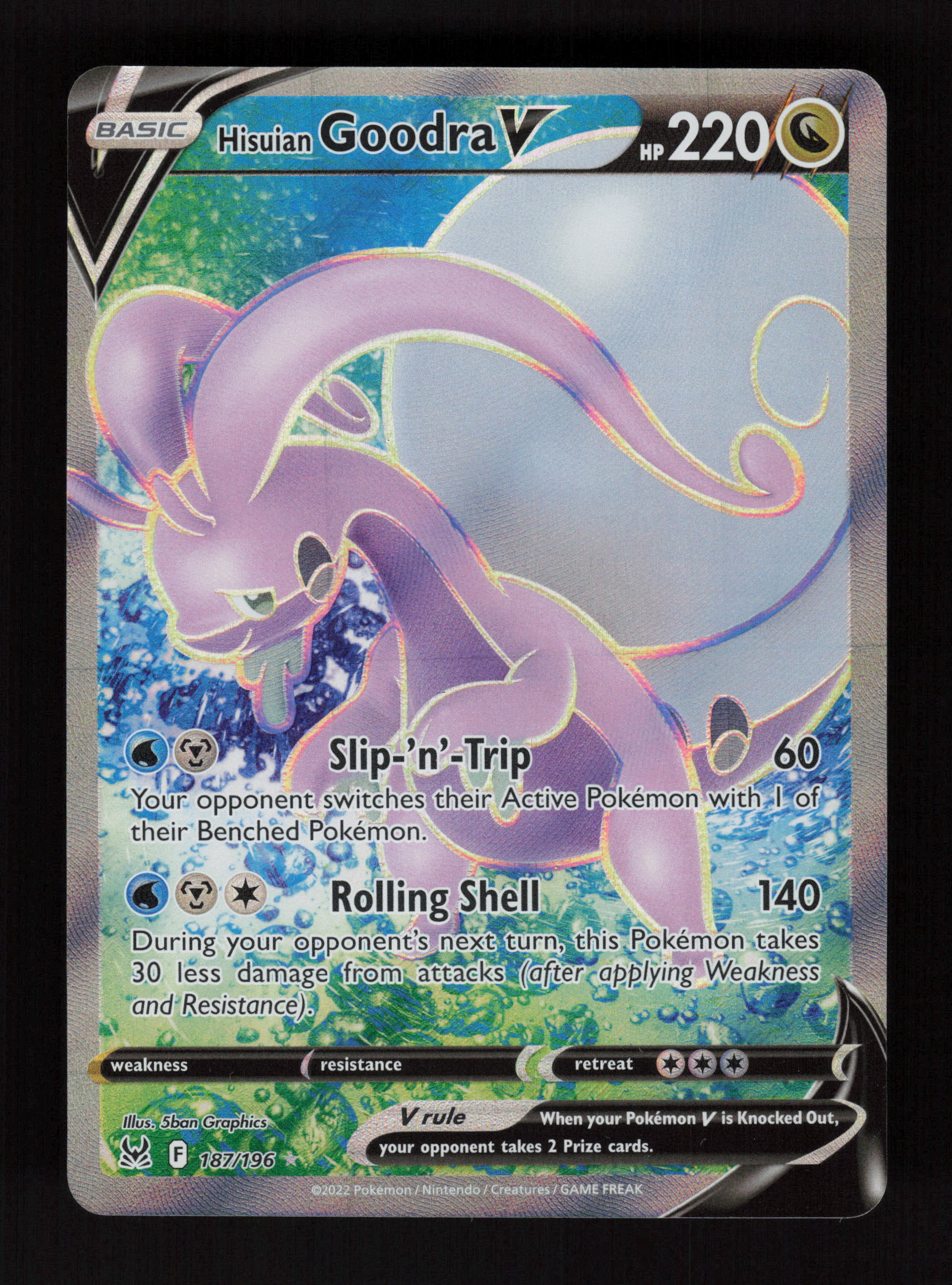 Hisuian Goodra V 187/196 - Ultra Rare - SWSH11: Lost Origin