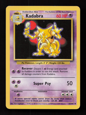 Kadabra 032/102 - Uncommon - Base Set