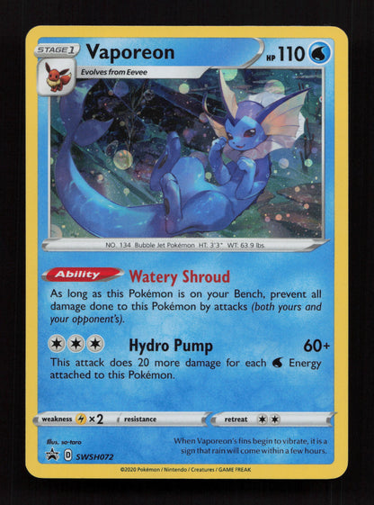 Vaporeon SWSH072 - Promo - SWSH: Sword & Shield Promo Cards
