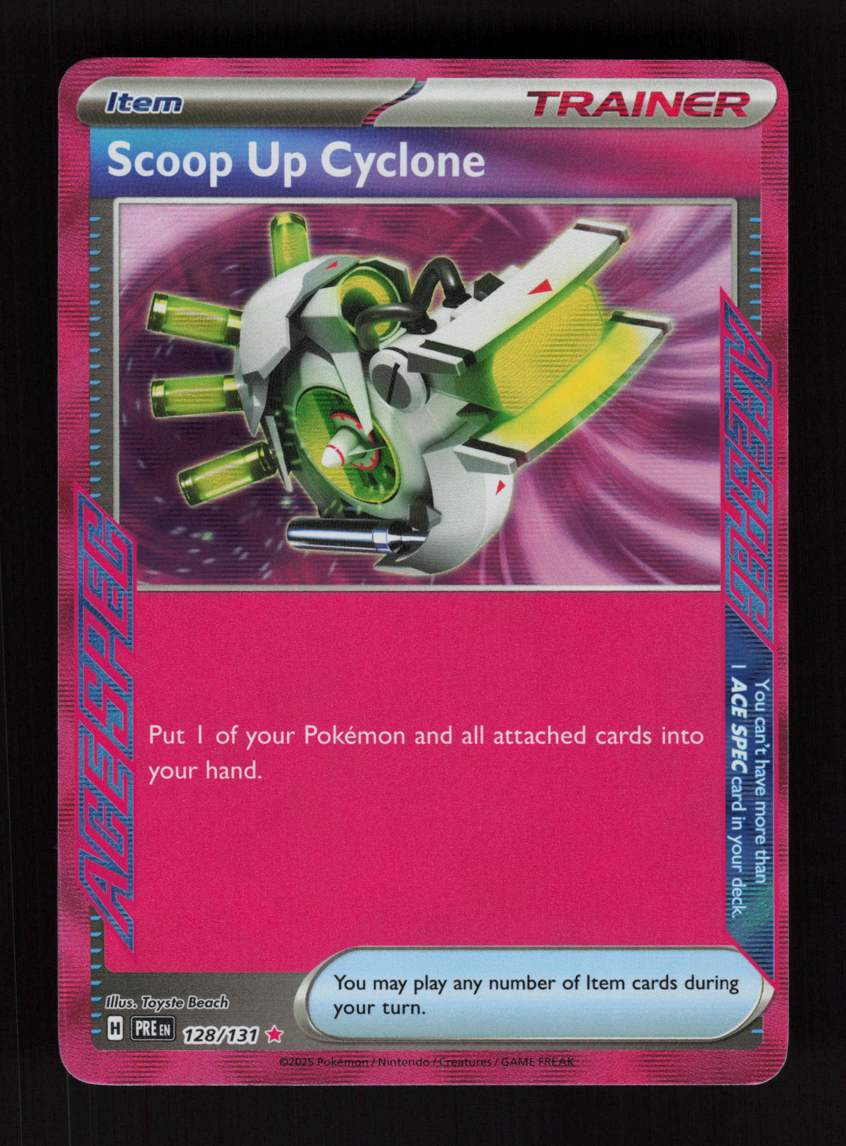 Scoop Up Cyclone 128/131 - ACE SPEC Rare - SV: Prismatic Evolutions