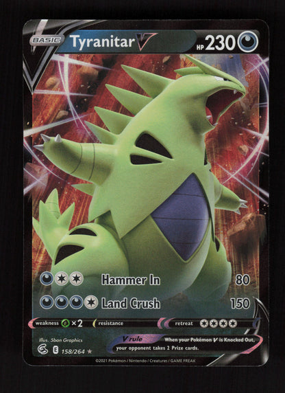 Tyranitar V 158/264 - Ultra Rare - SWSH08: Fusion Strike