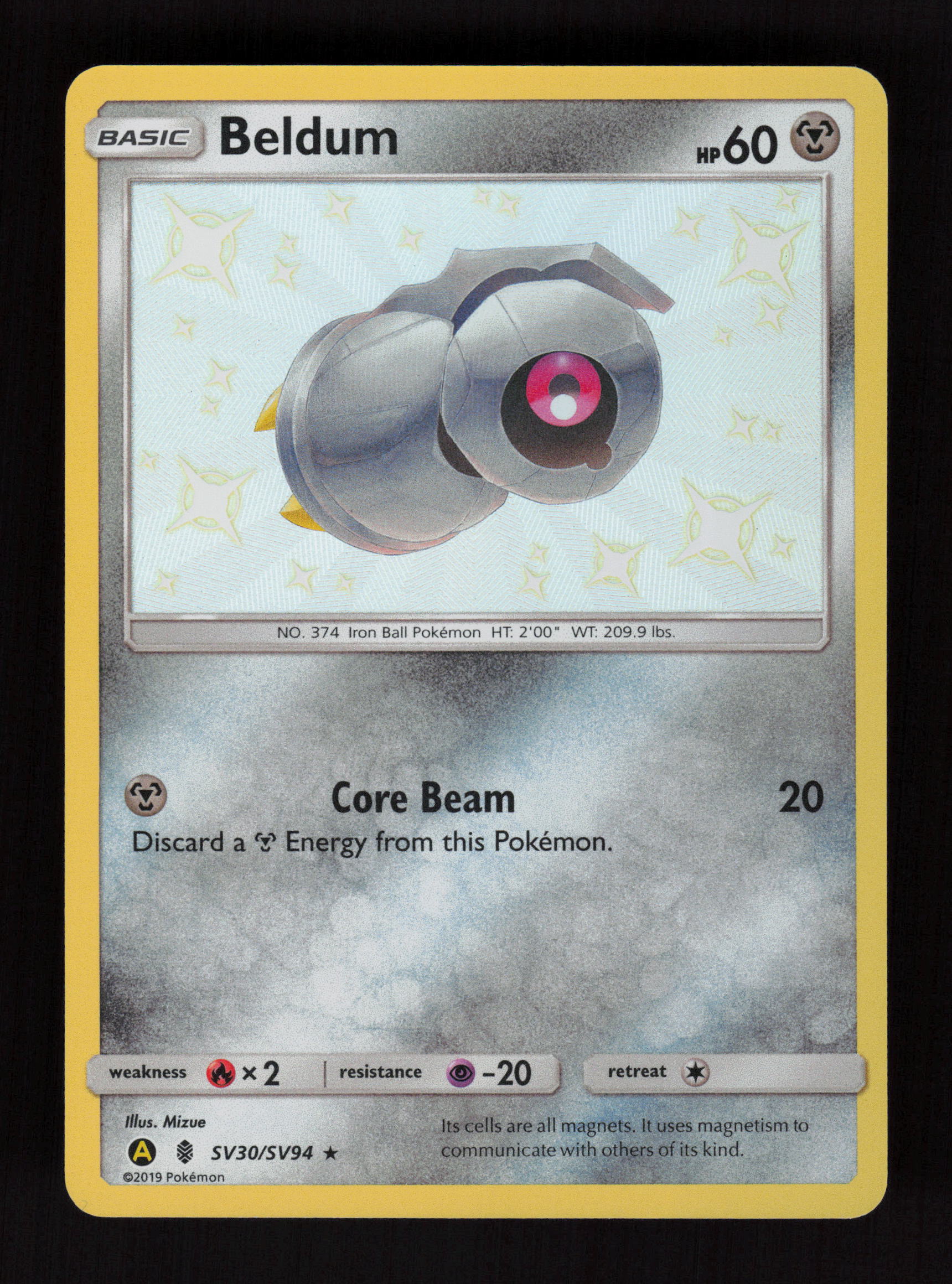Beldum SV30/SV94 - Shiny Holo Rare - Hidden Fates: Shiny Vault 