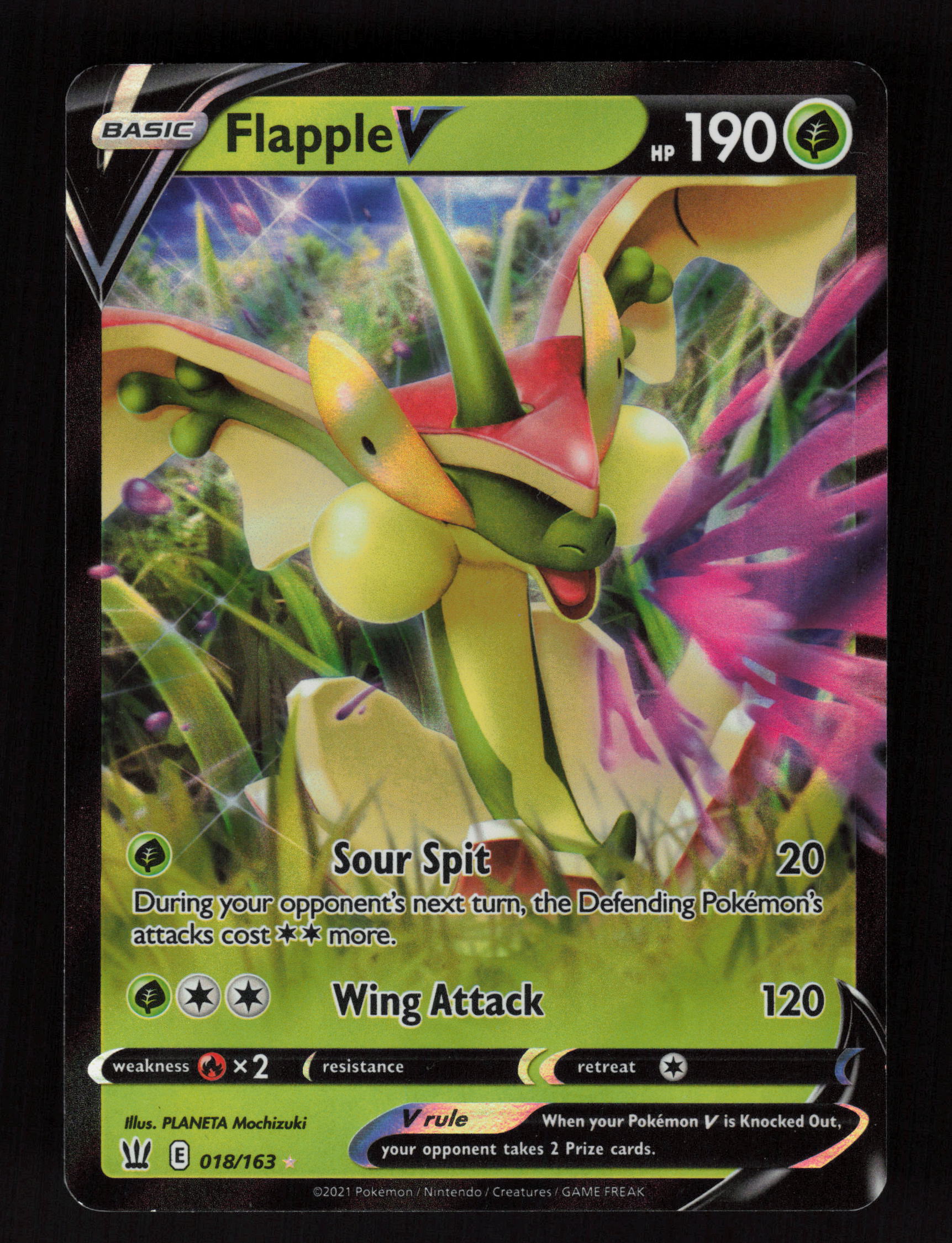 Flapple V 018/163 - Ultra Rare - SWSH05: Battle Styles
