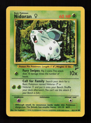 Nidoran F 082/130 - Common - Base Set 2