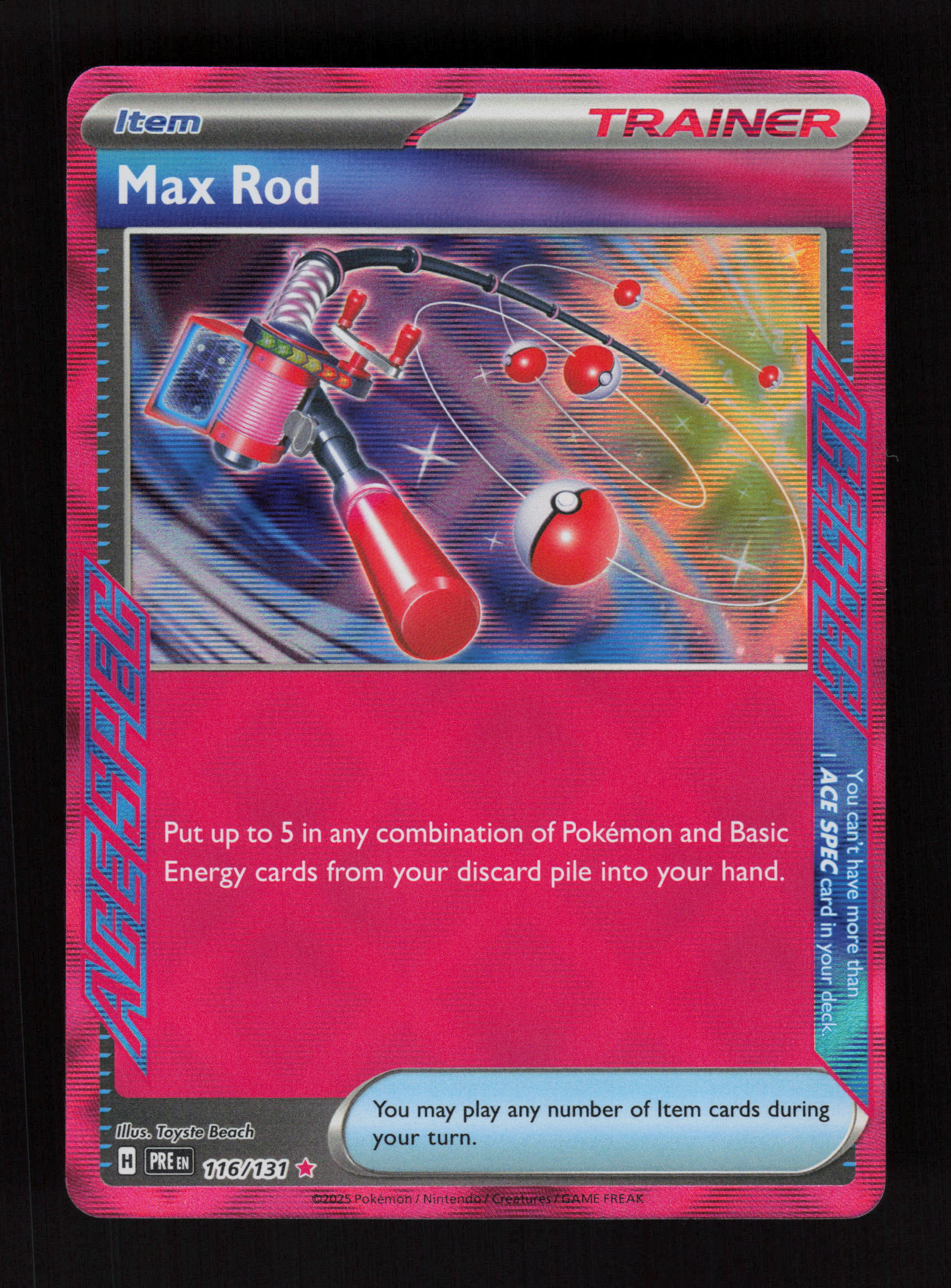 Max Rod 116/131 - ACE SPEC Rare - SV: Prismatic Evolutions 