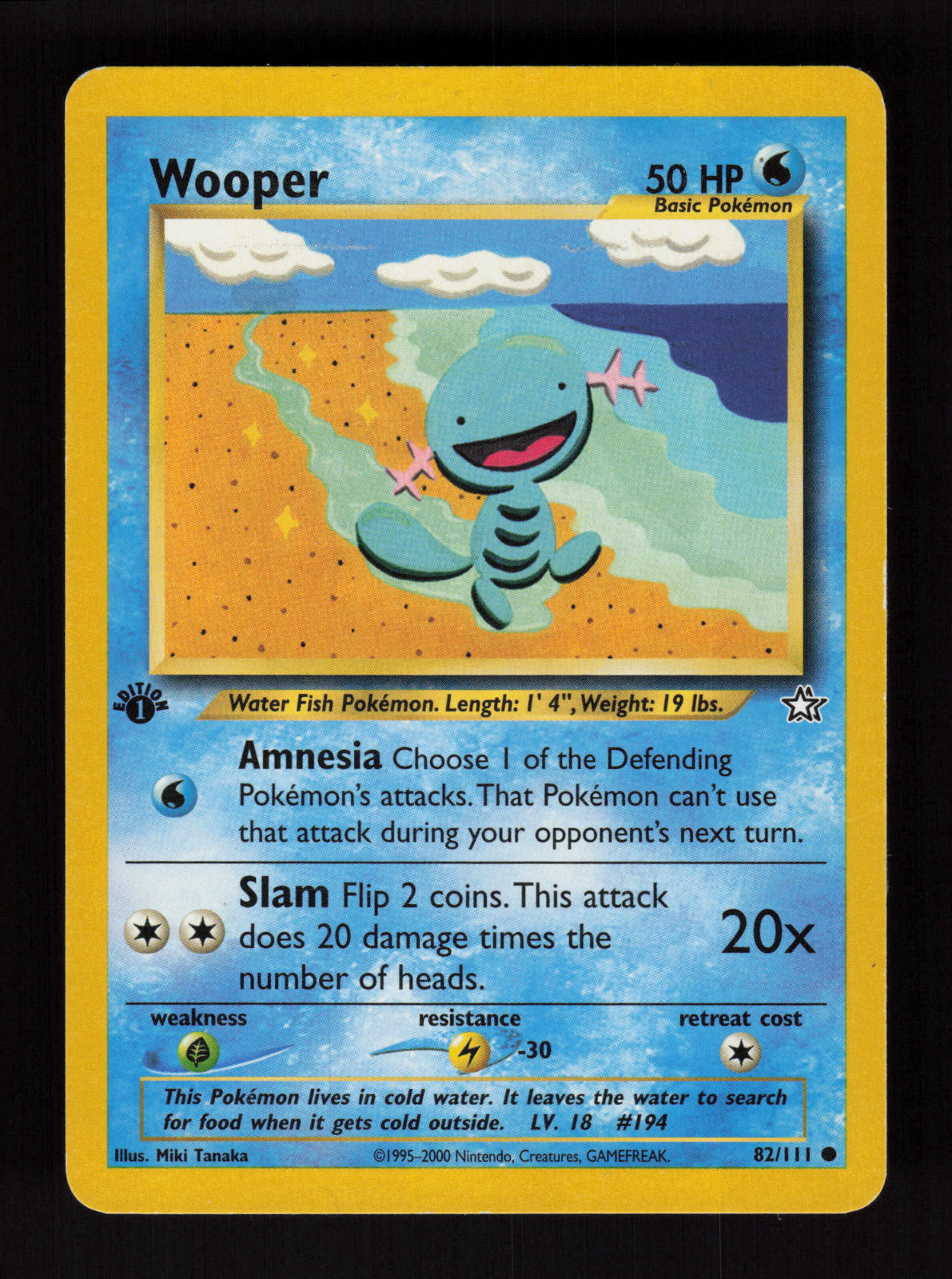 Wooper 082/111 - Common - Neo Genesis