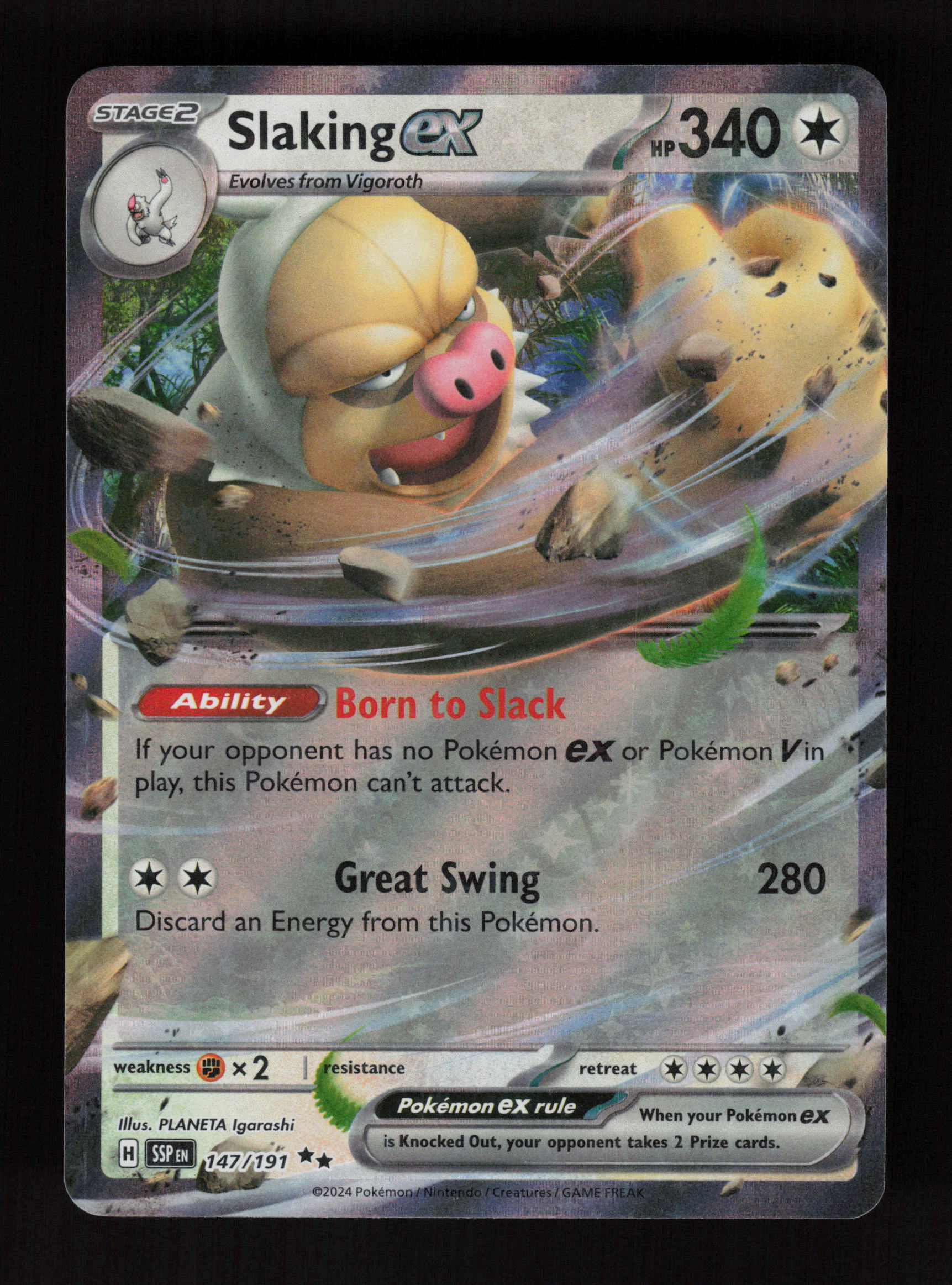 Slaking ex - 147/191 - Double Rare - SV08: Surging Sparks