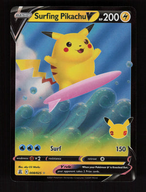 Surfing Pikachu V 008/025 - Ultra Rare - Celebrations