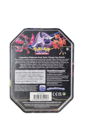 Pokémon: Galarian Zapdos – Crown Zenith Tin 2023