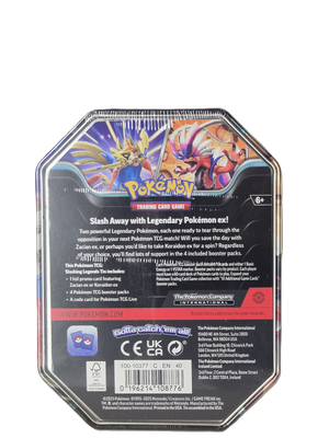Pokémon: Zacian ex – Slashing Legends Tin 2023