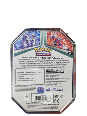 Pokémon: Miraidon ex – Paldea Legends Tin 2023