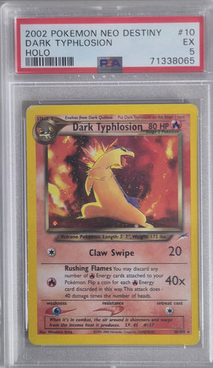 Dark Typhlosion - Neo Destiny 010/105 EX - PSA 5