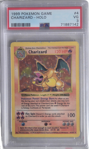 Charizard - Base Set Shadowless 004/102 VG - PSA 3