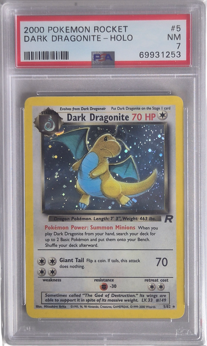 Dark Dragonite - Rocket 005/082 NM - PSA 7