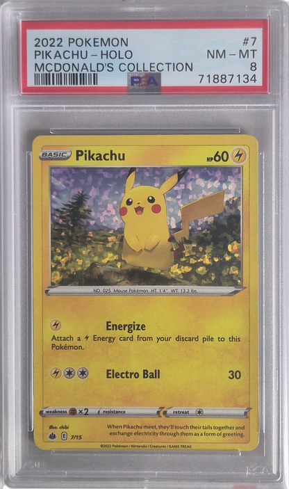 Pikachu - McDonalds 007/015 NM-MT - PSA 8