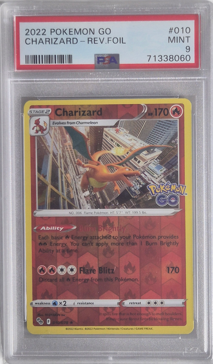 Charizard - Pokemon Go 010/078 MINT - PSA 9
