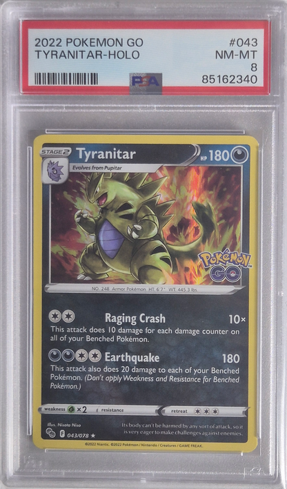 Tyranitar - Pokemon Go 043/078 NM-MT - PSA 8