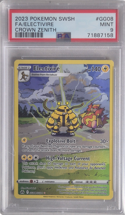 Electivire - Crown Zenith GG08/GG70 MINT - PSA 9