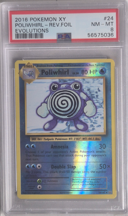 Poliwhirl - XY Evolutions 024/108 NM - PSA 8