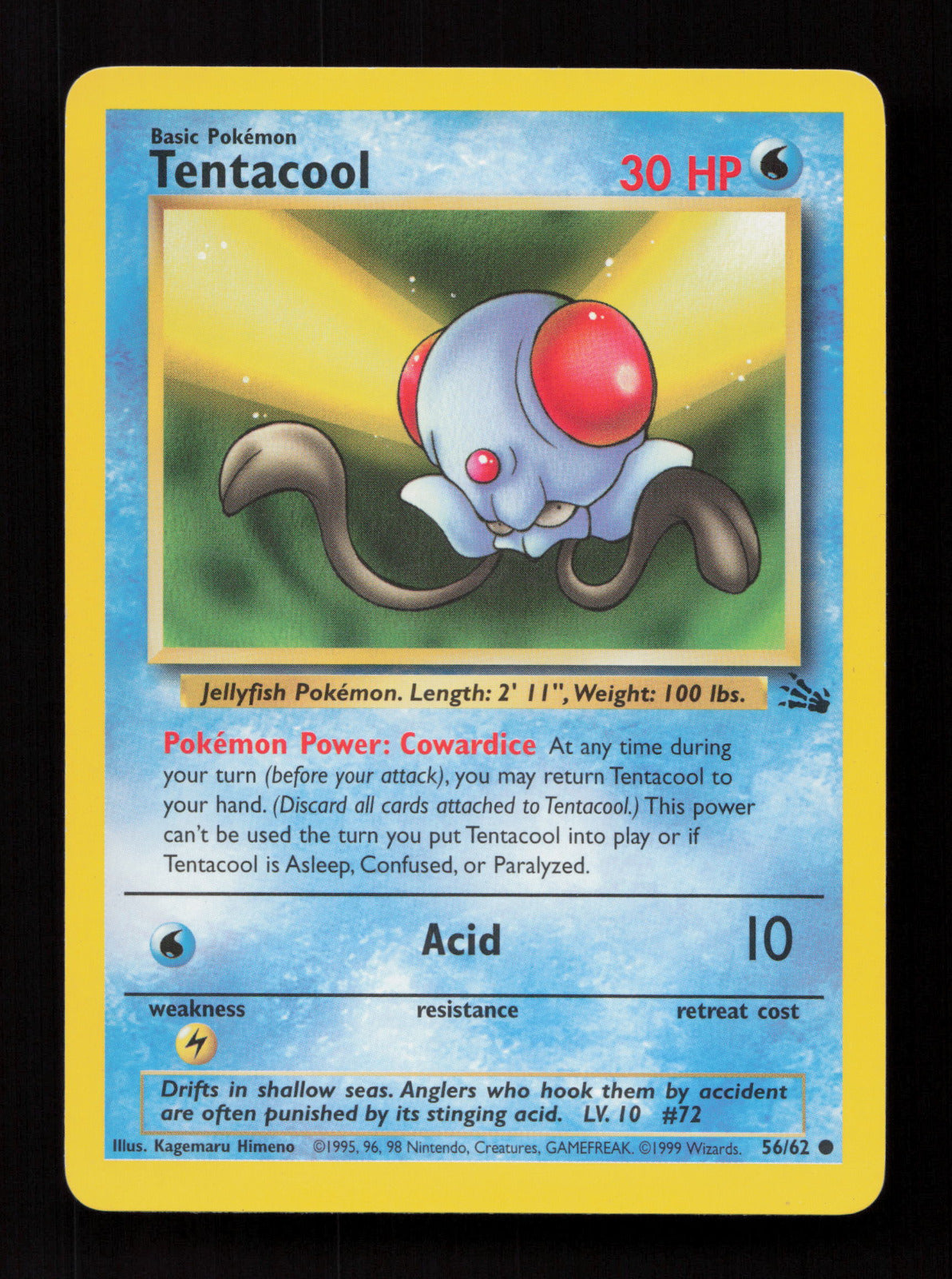 Tentacool 56/62 - Common - Fossil