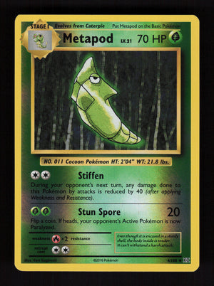 Metapod 4/108 – Reverse Holo – XY Evolutions
