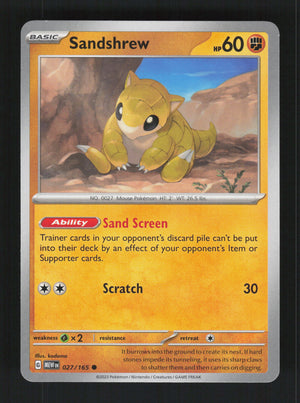 Sandshrew 027/165 – 151 MEW