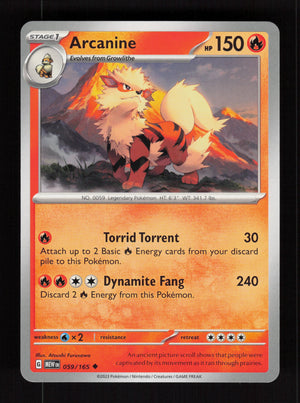 Arcanine 059/165 – 151 MEW