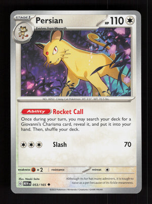 Persian 053/165 – 151 MEW