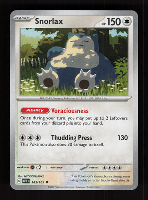 Snorlax 143/165 – 151 MEW