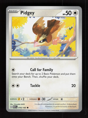 Pidgey 016/165 – 151 MEW