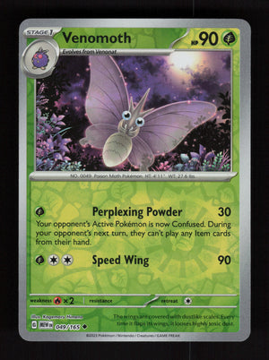 Venomoth 049/165 – Reverse Holo - 151 MEW
