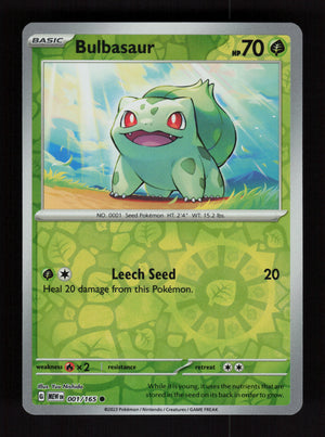 Bulbasaur 001/165 – Reverse Holo - 151 MEW