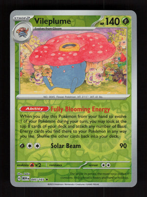 Vileplume 045/165 – Reverse Holo - 151 MEW