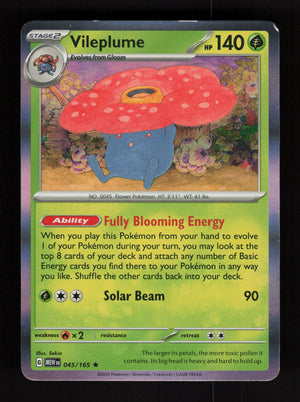 Vileplume 045/165 – Holo Rare - 151 MEW