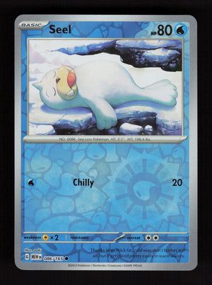 Seel  086/165 – Reverse Holo - 151 MEW