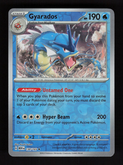 Gyarados 130/165 – Reverse Holo - 151 MEW