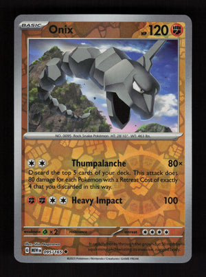 Onix 095/165 – Holo Rare - 151 MEW