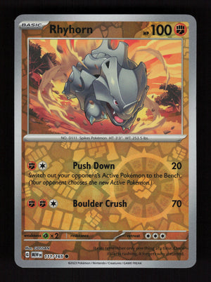 Rhyhorn 111/165 – Reverse Holo - 151 MEW