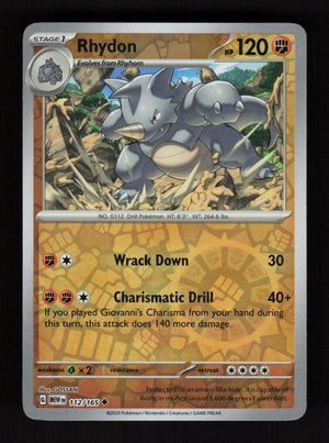 Rhydon 112/165 – Reverse Holo - 151 MEW
