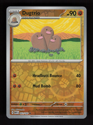 Dugtrio 051/165 – Reverse Holo - 151 MEW
