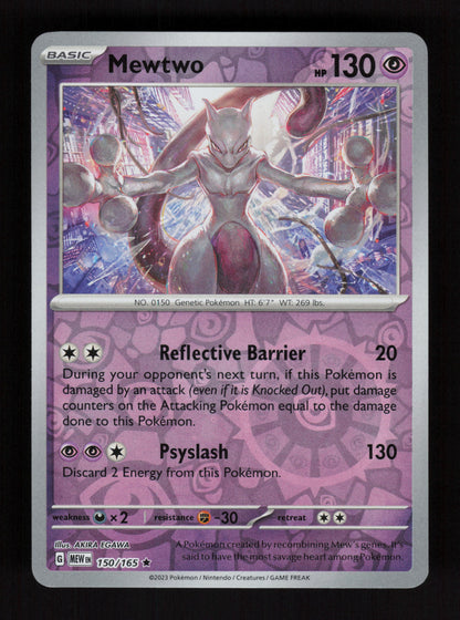 Mewtwo 150/165 – Reverse Holo - 151 MEW