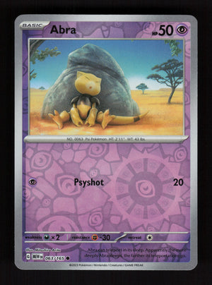 Abra 063/165- Reverse Holo - 151 MEW