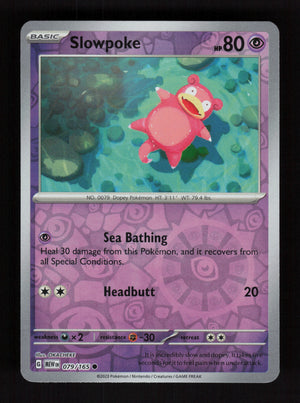 Slowpoke 079/165 - Reverse Holo - 151 MEW