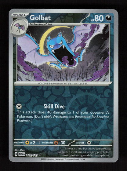 Golbat 042/165 - Reverse Holo - 151 MEW