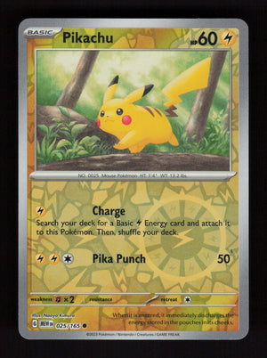 Pikachu 025/165 - Reverse Holo - 151 MEW
